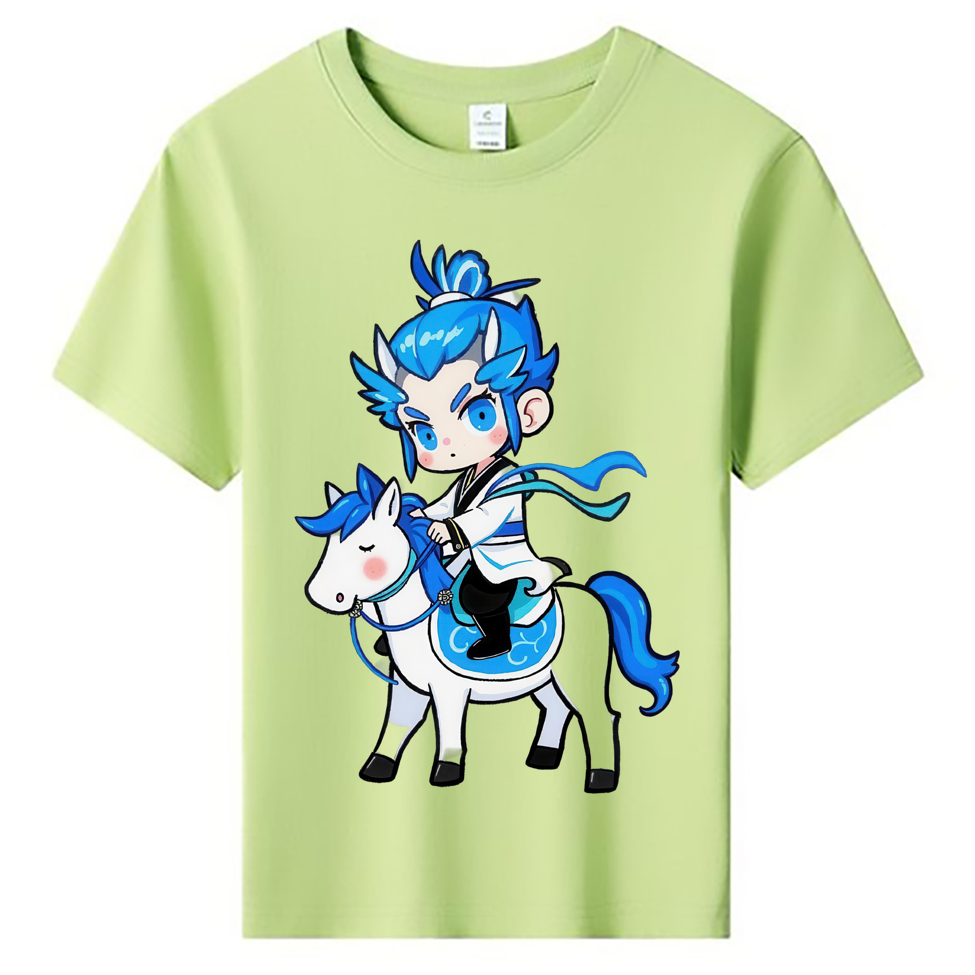 （画像用） Ne Zha 2 ナタ 魔童の大暴れ 綿100％キッズTシャツ（フロントプリント）